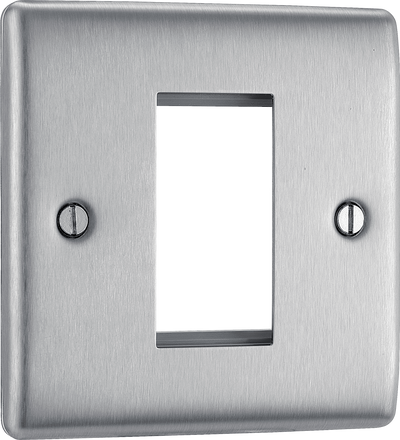 NBSEMS1 Front - The Euro Module range from British General combines plates and interchangeable modules so you can configure your own bespoke switches and sockets.