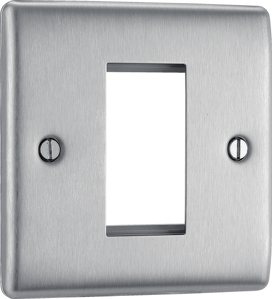 NBSEMS1 Front - The Euro Module range from British General combines plates and interchangeable modules so you can configure your own bespoke switches and sockets.