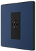 PCDDB60B Side - This Evolve Matt Blue single coaxial socket from British General can be used for TV or FM aerial connections. This socket has a low profile screwless flat plate that clips on and off, making it ideal for modern interiors.