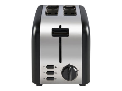 2 Slice Toaster (Chelmsford / THT-8016A) in Black & Polished Steel - UK Plug