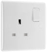 BG 821DP Moulded Round Edge | White | 1 Gang 13A 2 Pole Switched Socket by British General (BG-821DP)