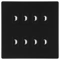 BG Nexus Screwless Matt Black 8 Gang Flex Outlet Socket