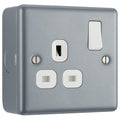 BG MC521 Metal Clad | 1 Gang 13A 2 Pole Switched Socket