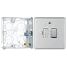 BG Screwless Brushed Steel 13A Switched Spur + Neon FBS52 with 25mm Steel Back Box by British General (BG-FBS52+HGS02)