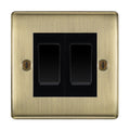 BG Antique Brass 2 Gang Custom Intermediate Light Switch