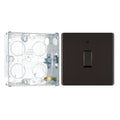 BG Screwless Black Nickel 20A 2 Pole Neon Switch FBN31 with 25mm Steel Back Box