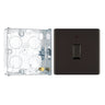 BG Screwless Black Nickel 20A 2 Pole Neon Switch FBN31 with 25mm Steel Back Box
