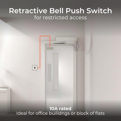 BG NBS14 Nexus Metal Brushed Stainless Steel Bell Push Switch