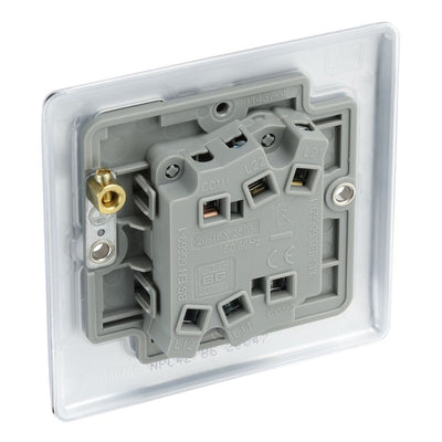 BG Nexus Polished Chrome 20A 16AX 2 Way Double Light Switch NPC42 with 35mm Steel Back Box