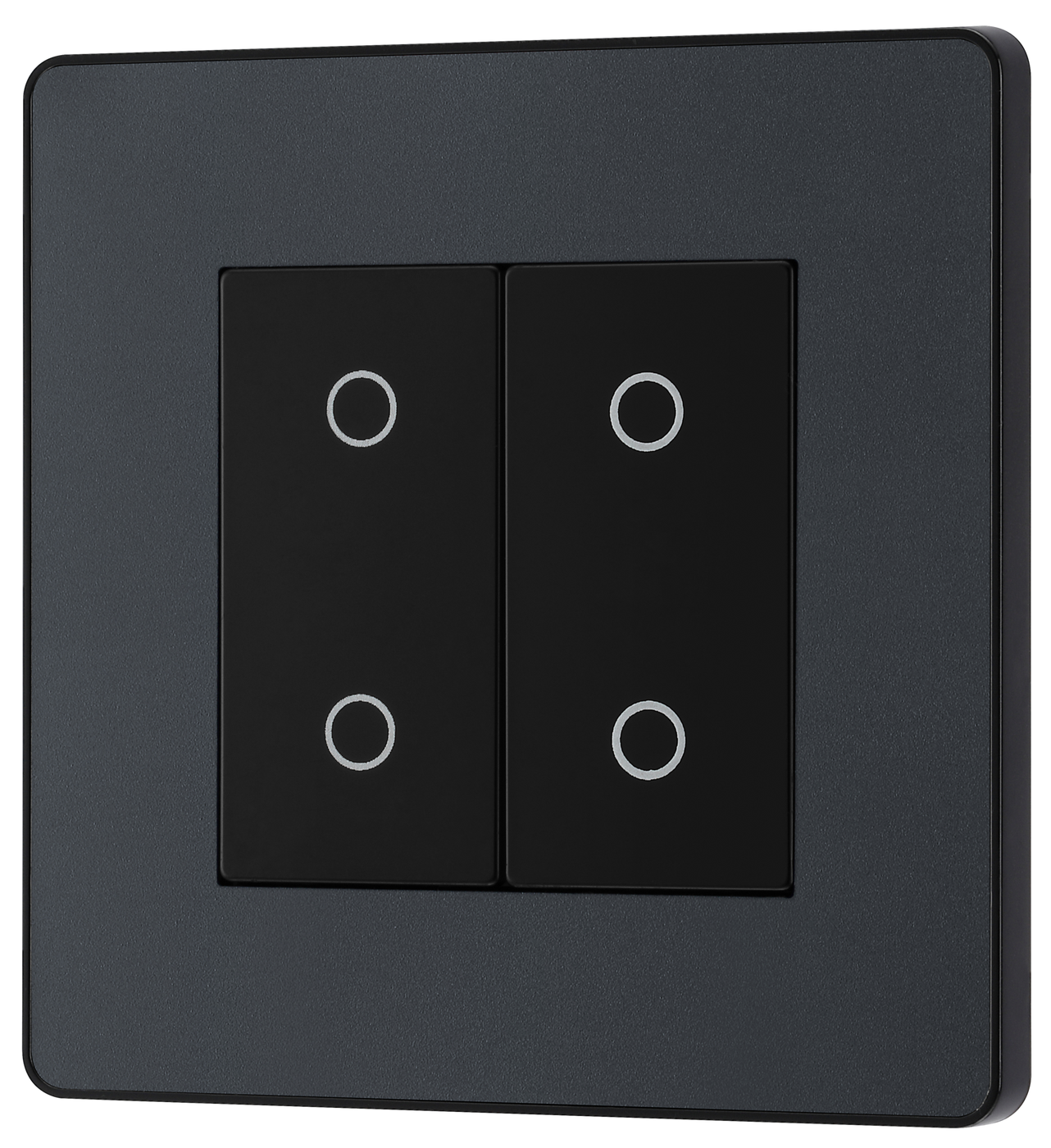 BG Evolve Black Chrome Trailing Edge LED 200W Single Dimmer Switch 2-W