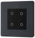 PCDMGTDS2B Front - This Evolve Matt Grey double secondary trailing edge touch dimmer allows you to control your light levels and set the mood.