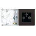 BG Screwless Black Nickel TV/FM Satellite Triplex FBN67 with 25mm Steel Back Box