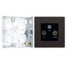 BG Screwless Black Nickel TV/FM Satellite Triplex FBN67 with 25mm Steel Back Box