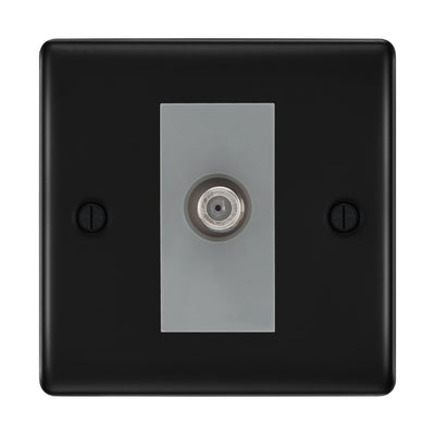 BG Nexus Metal Matt Black Satellite Socket NFB64G by British General (BG-NFB64G)