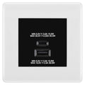 BG Nexus White 45W USB Wall Socket Euro Module USB-A & C - Black Insert