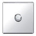BG FPC81P Nexus Screwless Flat-Plate 1 Gang, 2 Way, 400W Polished Chrome