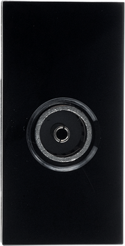 BG EMTVFB Black 1 Module Euro Module IEC Screened Female Return Coaxial Outlet by British General (BG-EMTVFB-Shopify-SA_1)