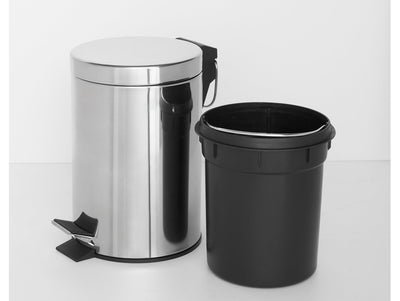 Corby Croft Pedal Bin in Polished Steel, 3L by Corby of Windsor (Corby-3451)