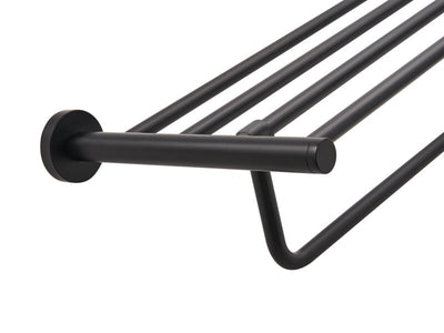 Corby Harrogate Towel Rail with Shelf in Black