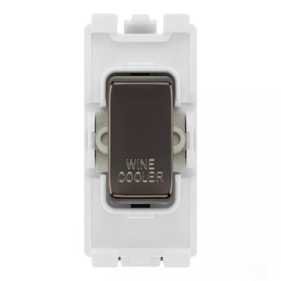 BG RRWCBN Black Nickel 20 Amp Double Pole Appliance Grid Switch Labelled Wine Cooler