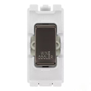 BG RRWCBN Black Nickel 20 Amp Double Pole Appliance Grid Switch Labelled Wine Cooler