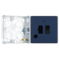 BG Evolve Matt Blue 13A Flex Outlet Neon Switched Fused Connection Unit PCDDB52B with 25mm Steel Back Box