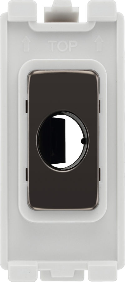 BG Electrical RBNFLEX Nexus Grid Black Nickel Flex Outlet Module 10mm