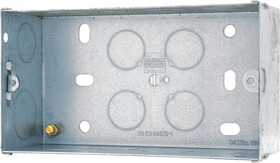 BG HGS07 2 Gang 47mm Steel Knockout Box by British General (BG-HGS07)