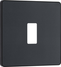 BG RPCDMG1B Evolve Grid Matt Grey 1 Module Square Front Plate - Black Trim