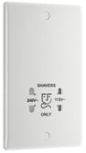 BG 820 Moulded Round Edge | White | 115-230V Dual Voltage Shaver Socket by British General (BG-820)