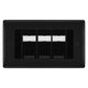 BG Nexus Matt Black 3 Gang RJ45 Cat5e Data Socket Black Inserts
