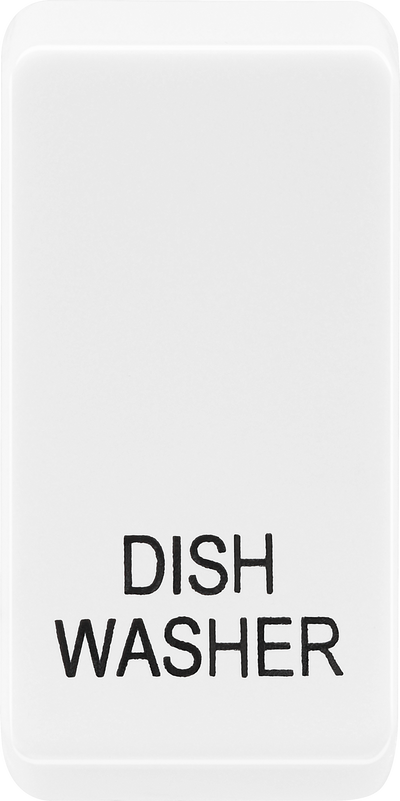 BG RRDWPCDW Evolve Grid White 'DISH WASHER' Rocker by British General (BG-RRDWPCDW)