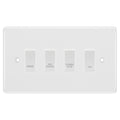 BG White Moulded 4 Gang Custom Labelled Appliance Grid Switch