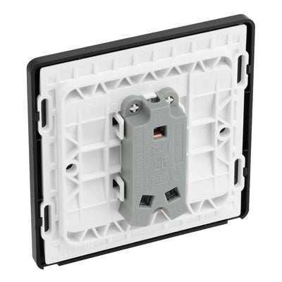 BG Evolve Matt Blue 1G Wide Rocker Light Switch PCDDB12WB with 35mm Steel Back Box