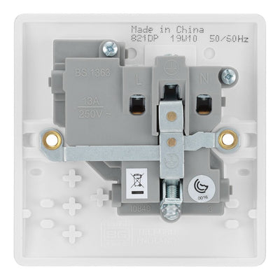 BG Nexus 13A 2 Pole Switched Socket White & 32mm Pattress Back Box