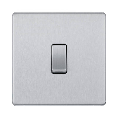 BG Nexus Screwless Brushed Steel 20A Double Pole Switch FBS30 by British General (BG-Screwless-BS-20A-Double-Pole-Switch)