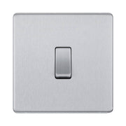BG Nexus Screwless Brushed Steel 20A Double Pole Switch FBS30 by British General (BG-Screwless-BS-20A-Double-Pole-Switch)