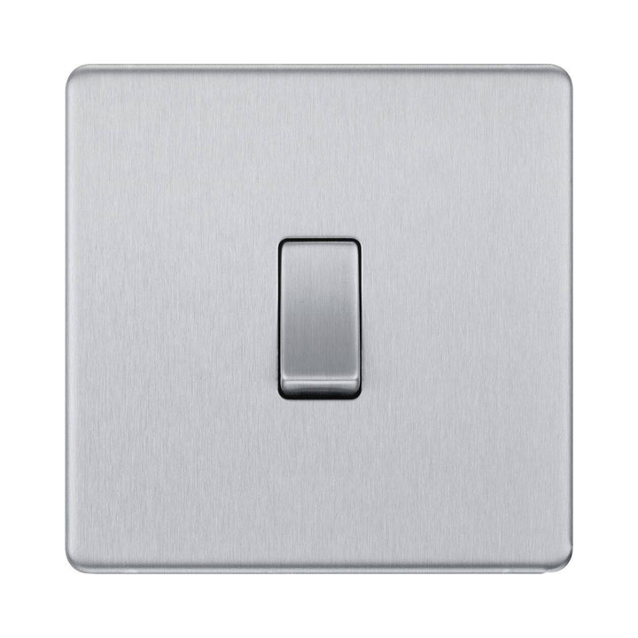 BG Nexus Screwless Brushed Chrome 20A Double Pole Switch