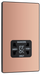 PCDCP20B Front - This Evolve Polished Copper dual voltage shaver socket from British General is suitable for use with 240V and 115V shavers and electric toothbrushes.