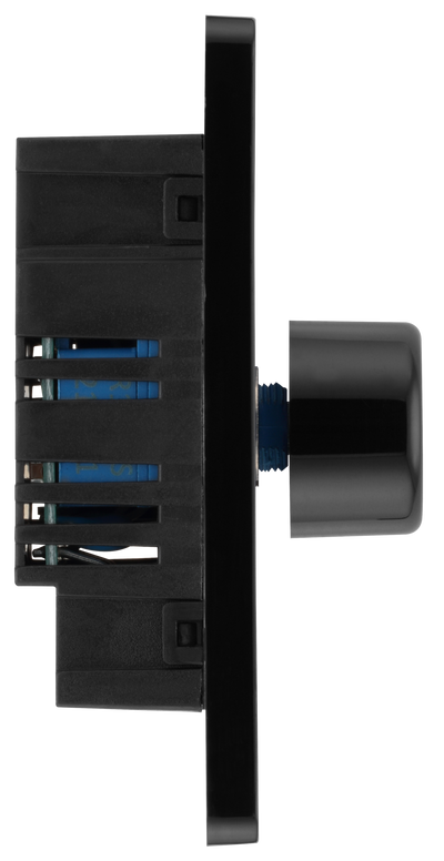 BG Evolve PCDSB81B Satin Brass 1 Gang 200W Switch-Black Insert