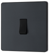 BG Evolve PCDMG13B Matt Grey 1 Gang 20A 16AX Light Switch-Black Insert by British General (BG-PCDMG13B-Shopify-SA_1)