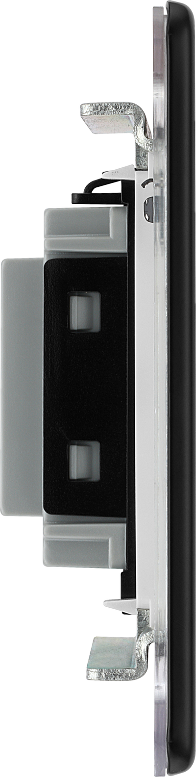 BG Nexus Matt Black Unswitched Fused Spur Connection Unit FFB54 by British General (BG-FFB54-1)