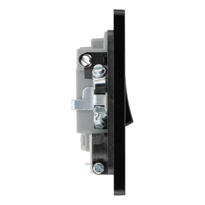BG Evolve Matt Black 13A Switched Spur + Neon PCDMB52B with 35mm Steel Back Box