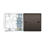 BG Nexus Black Nickle Single Blanking Plate NBN94 with 35mm Steel Back Box