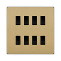 BG Evolve Satin Brass 8 Gang Intermediate Custom Grid Light Switch with Back Box Included