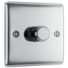 BG NPC81 Nexus Metal Polished Chrome 1 Gang 200W 2 Way Trailing Edge Push Type Dimmer Switch by British General (BG-NPC81-Shopify-SA_1)