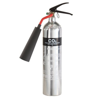 Polished Aluminium 2kg CO2 Fire Extinguisher