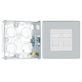 BG Screwless Polished Chrome RJ45 Double Data Outlet FPCRJ452 with 25mm Steel Back Box