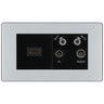 BG Screwless Polished Chrome 4G Faceplate with HDMI + TV/FM/SAT Module - Black by British General (BG-FPCEMR4-HDMI-TVFM2B)