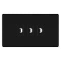 BG Nexus Screwless Matt Black 3 Gang Flex Outlet Socket